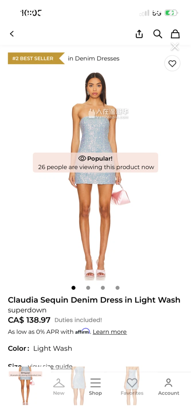 Superdown Claudia Sequin Denim Dress - photo 3