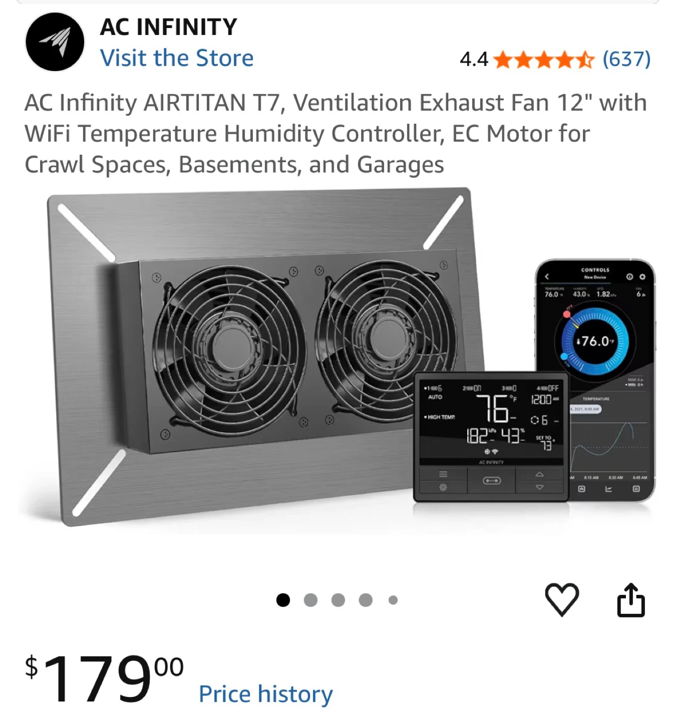 AC Infinity AIRTITAN T7 Ventilation Fan