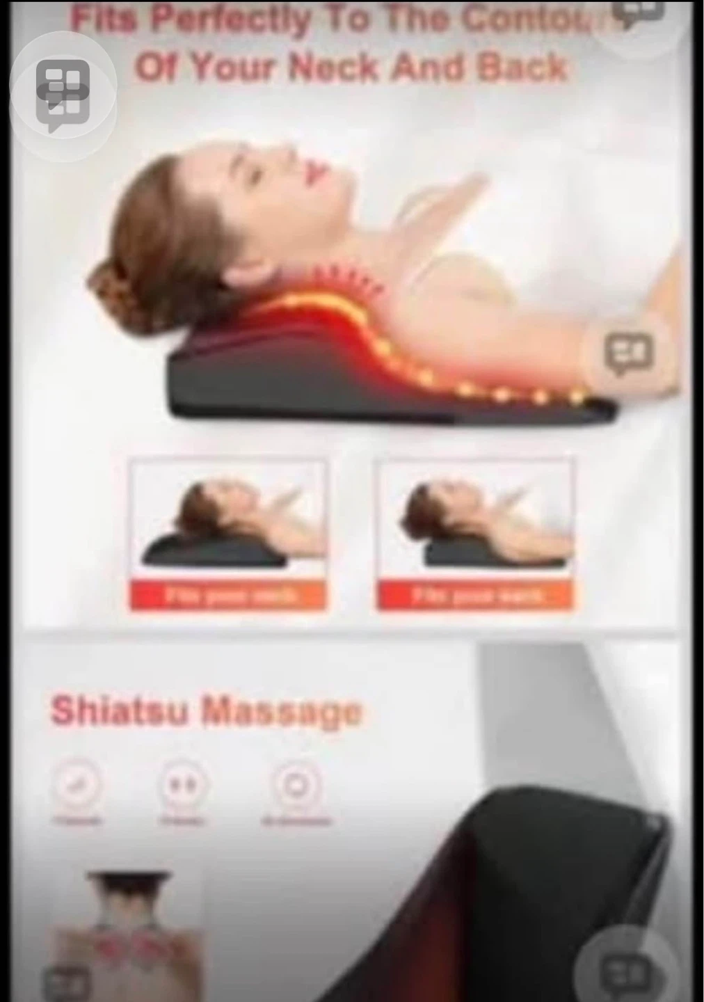 Shiatsu Massage Pillow with Heat - photo 2