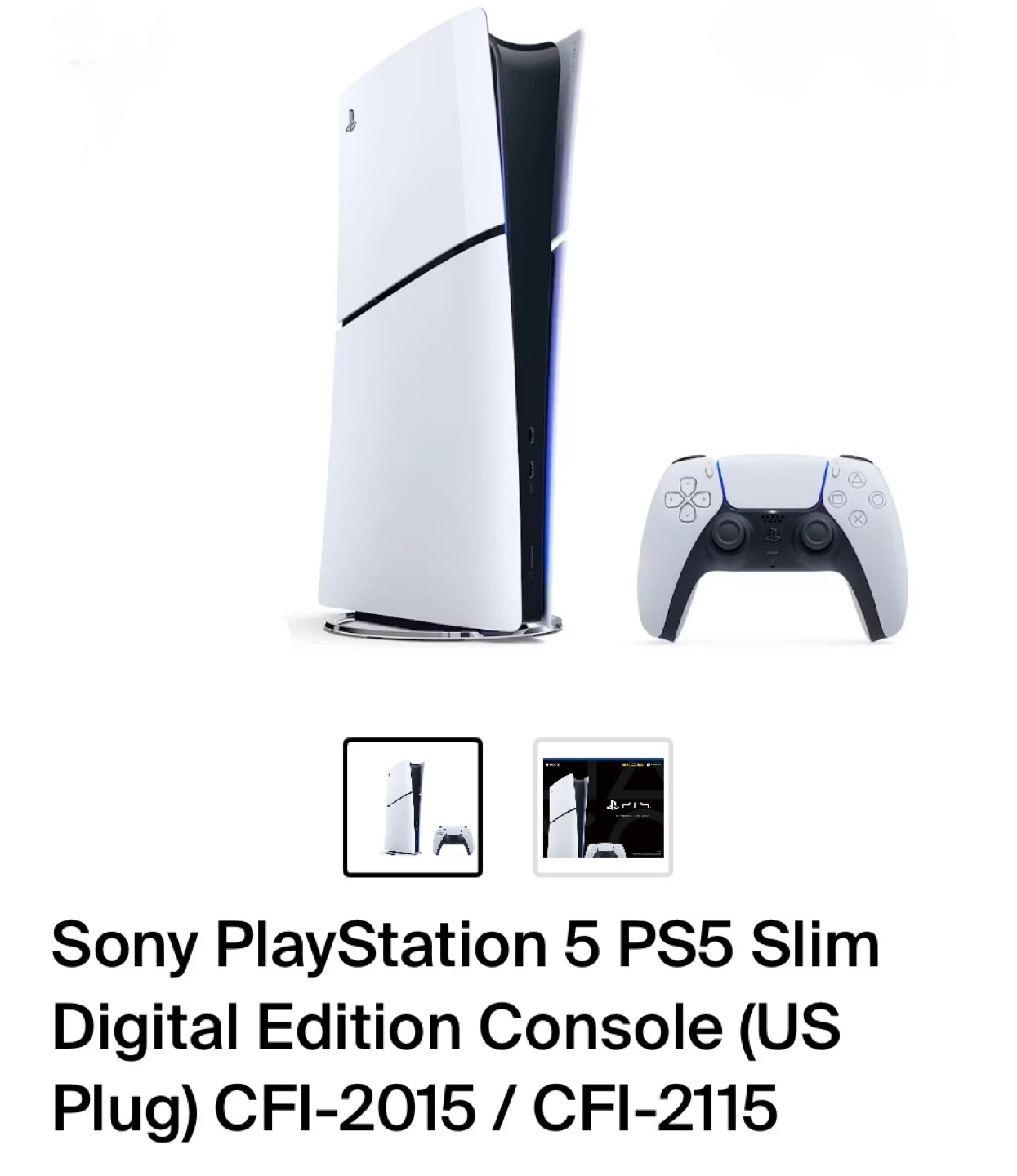 Sony PlayStation 5 PS5 Slim Digital Edition Console