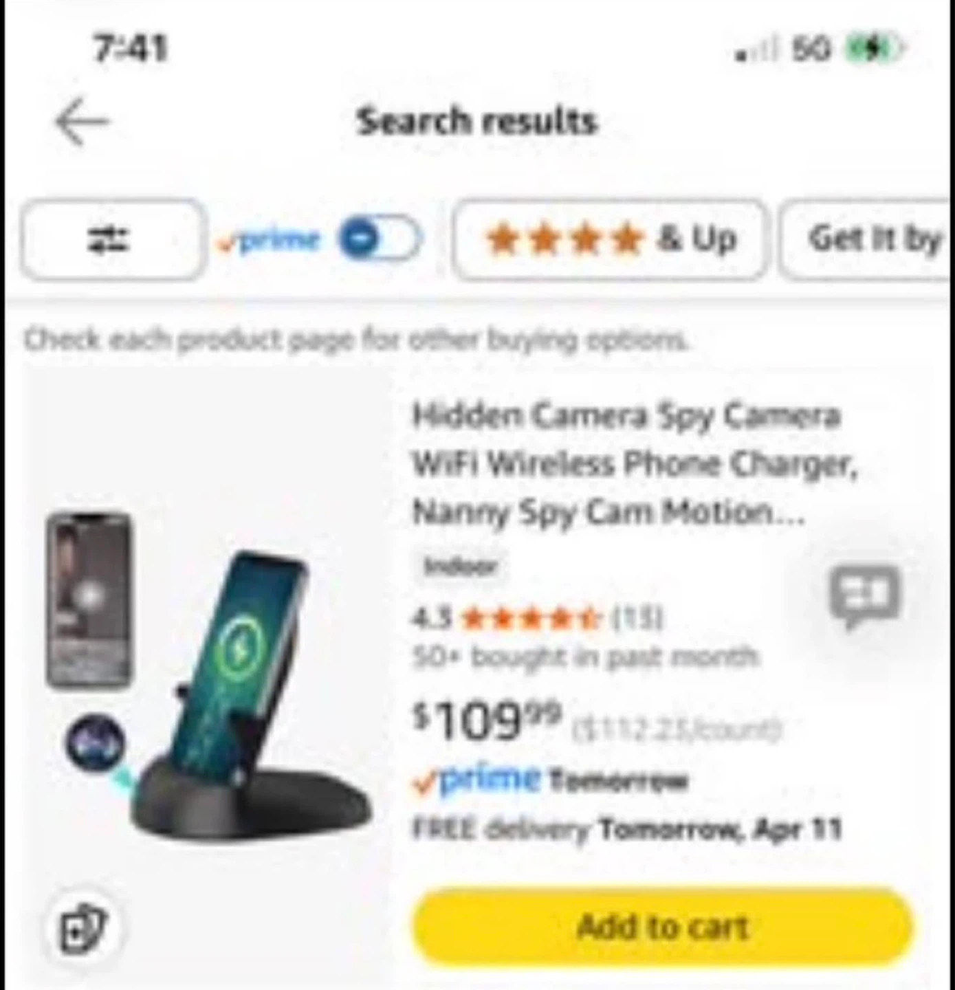 Hidden Camera Spy Camera WiFi Wireless Phone Charger Nanny Cam - photo 2