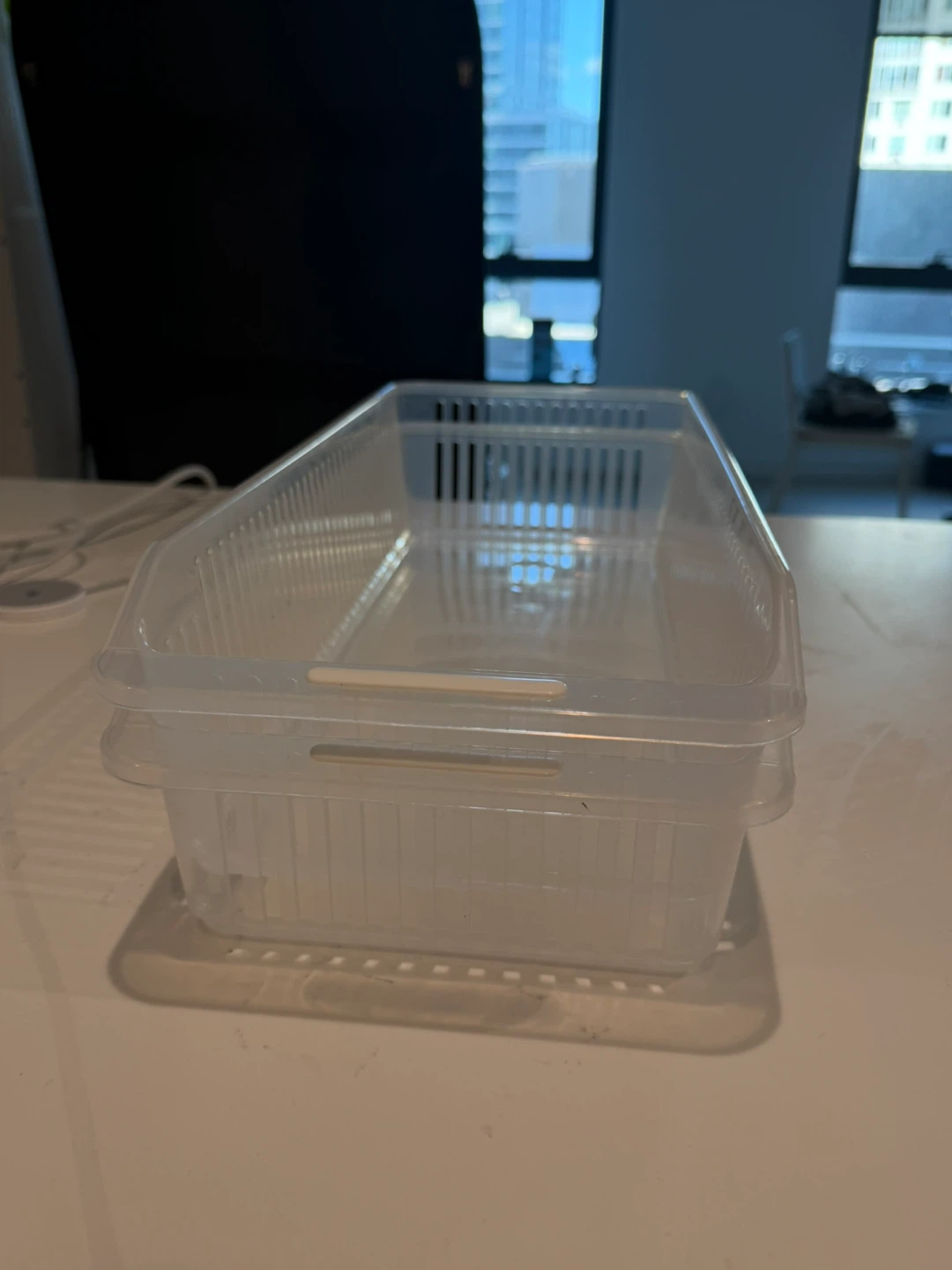 Set of 2 Clear Plastic Storage Bins - photo 2