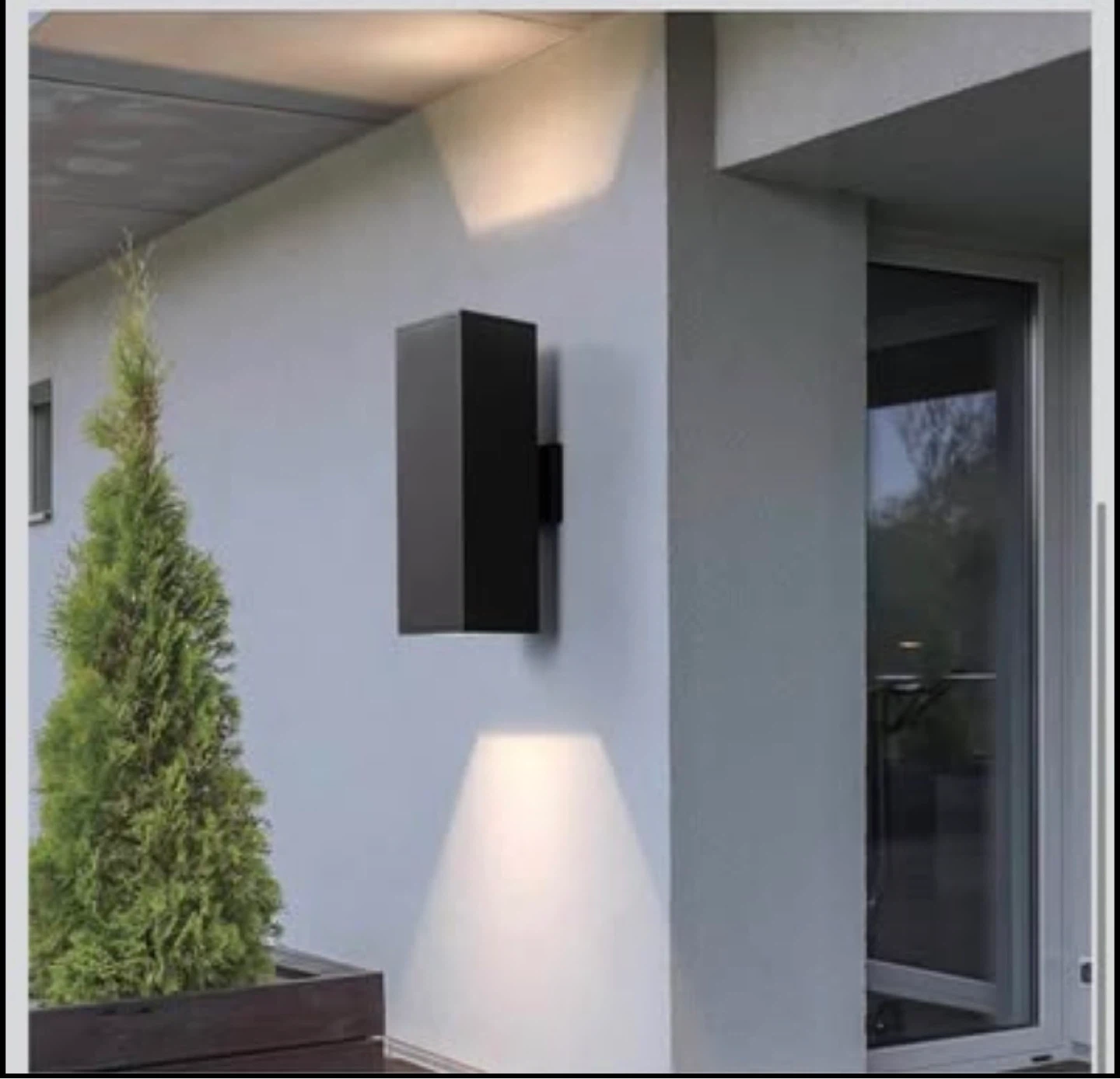 Modern Outdoor Porch Light Patio Light - 2 Pack Matte Black - photo 2