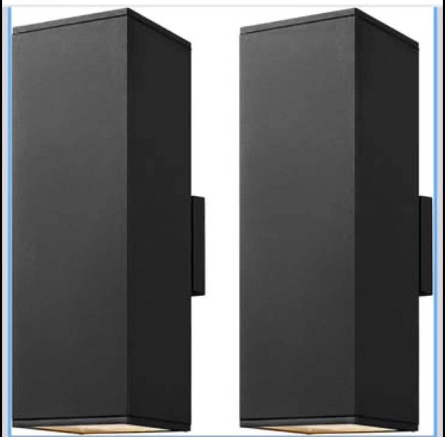 Modern Outdoor Porch Light Patio Light - 2 Pack Matte Black