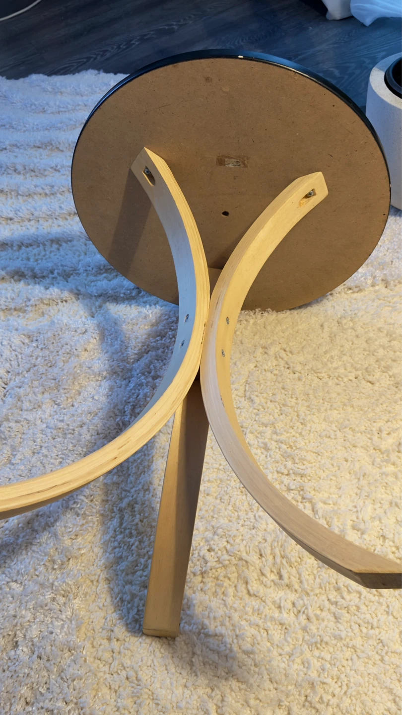 Two Black Round Side Tables - photo 3