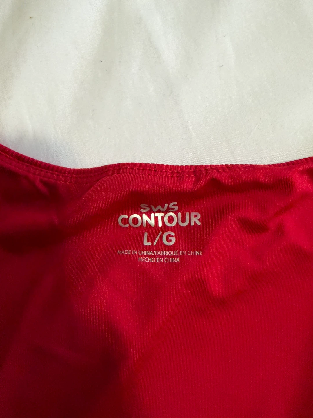 SWS Contour Red Ribbed Bodysuit - Size L - photo 2