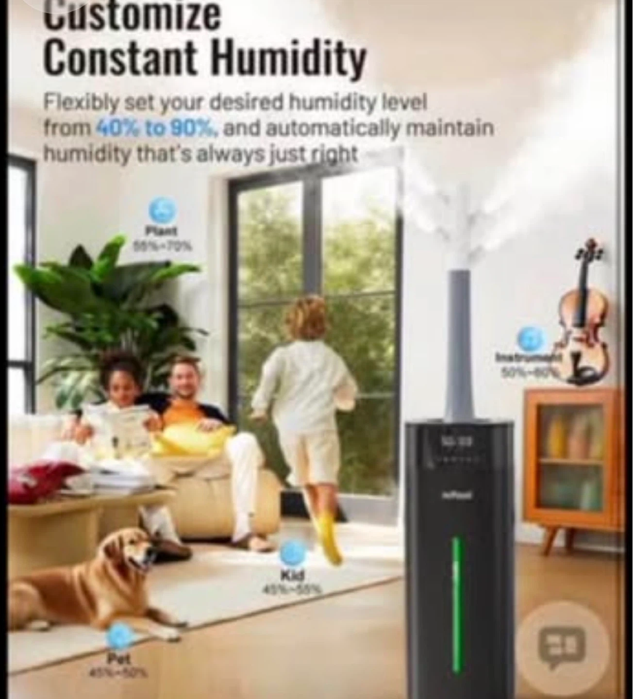 Humidifier Large Room, 5.3Gal/20L - photo 4