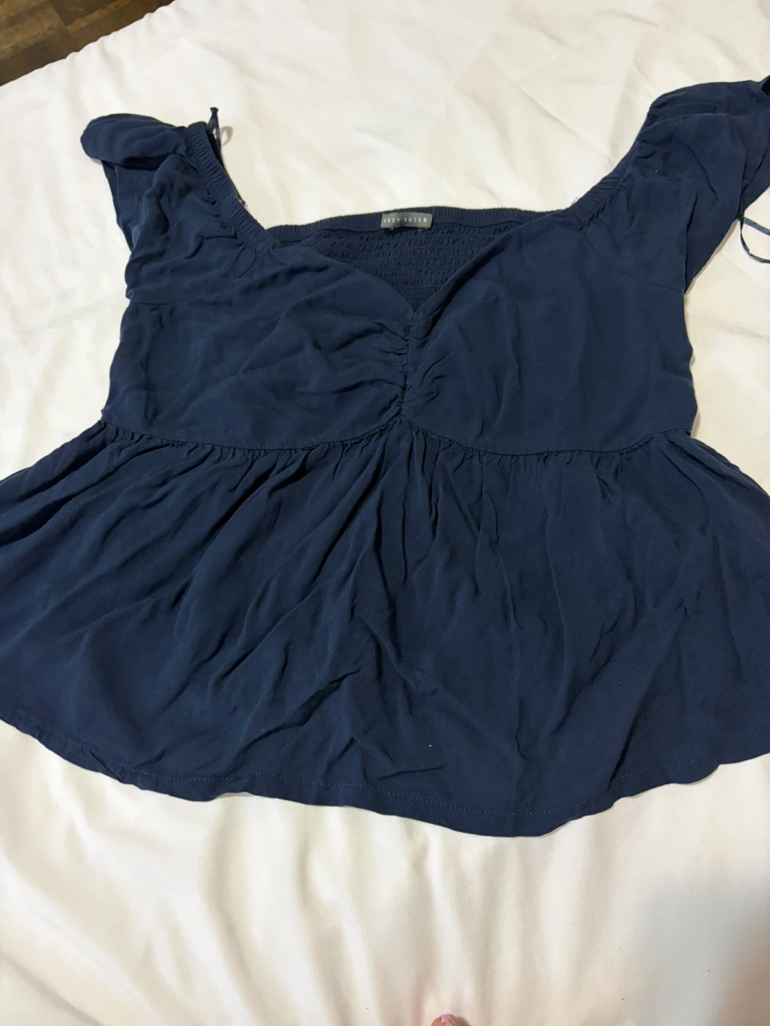 Suzy Shier Navy Blue Blouse