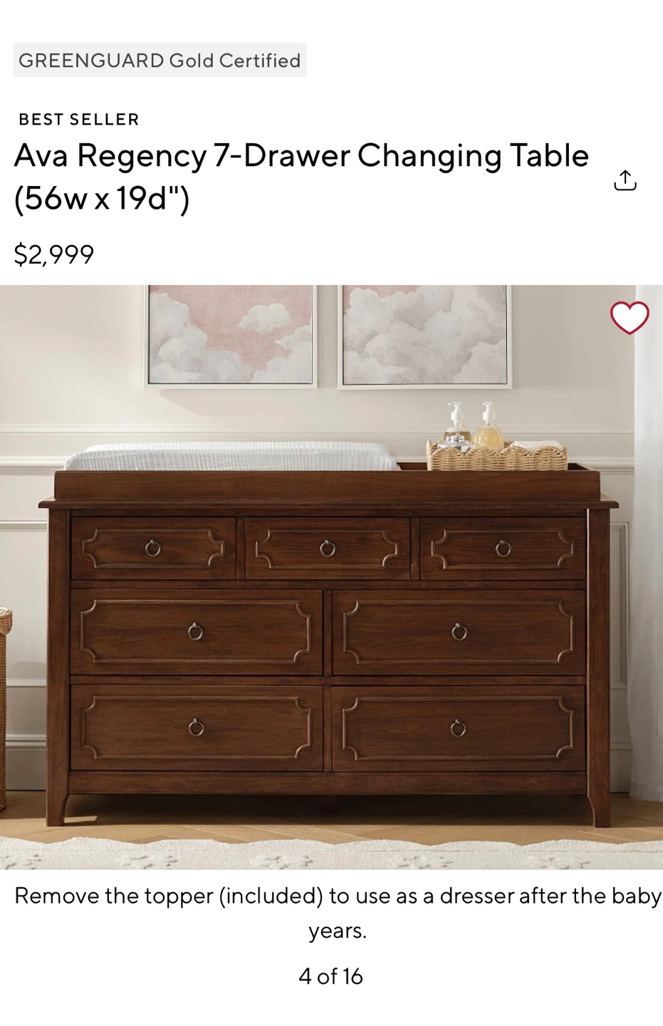 Pottery Barn Changing Table Topper - photo 2