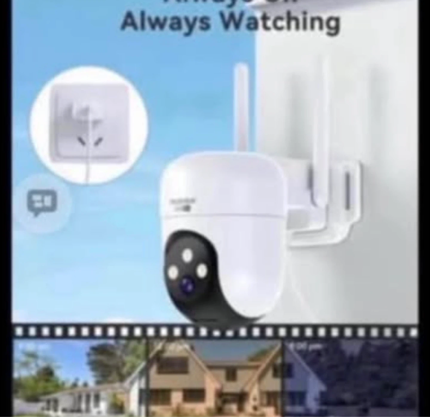 White Wi-Fi Security Camera with 128GB Max Memory Support - photo 3