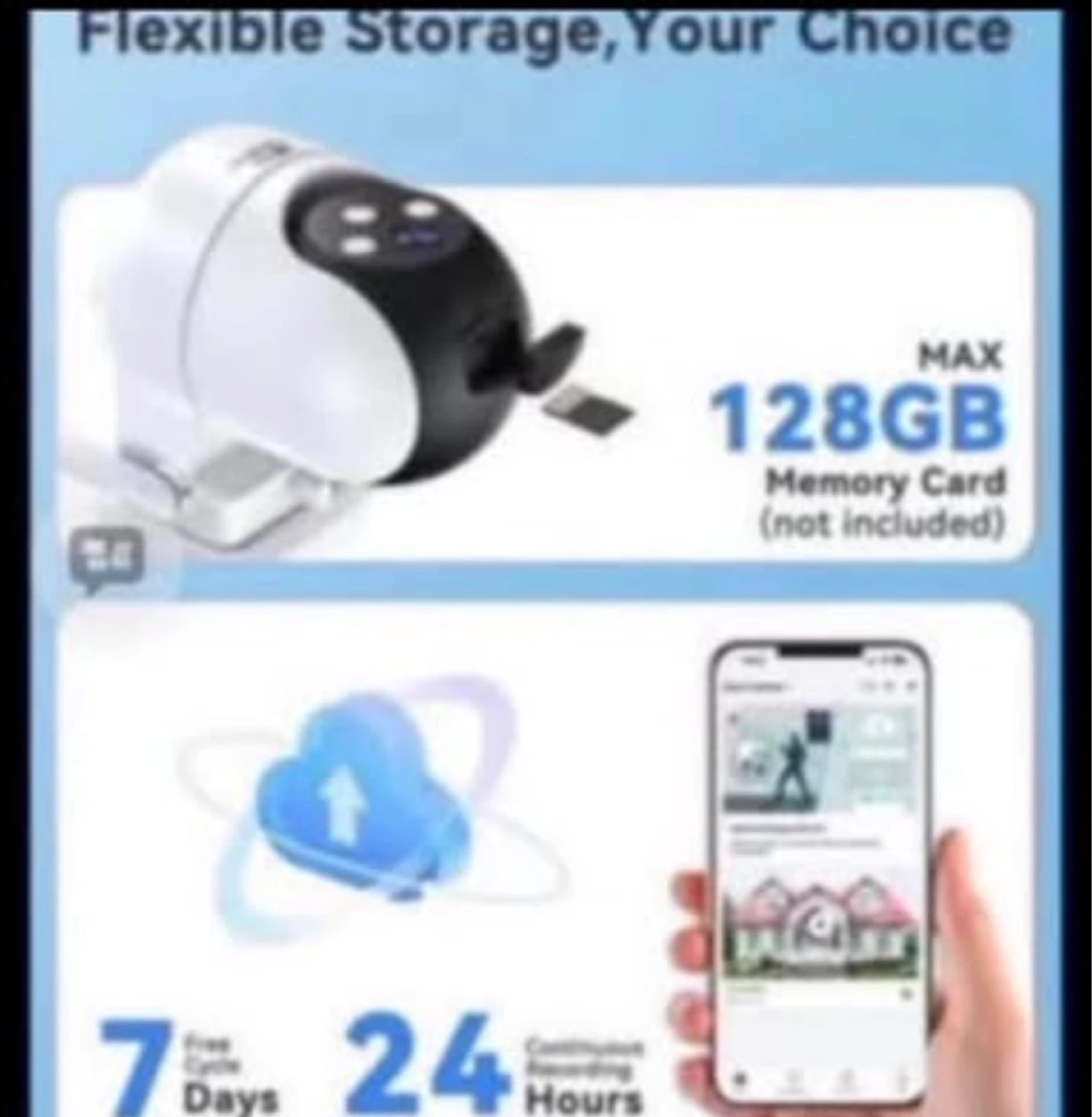 White Wi-Fi Security Camera with 128GB Max Memory Support - photo 4