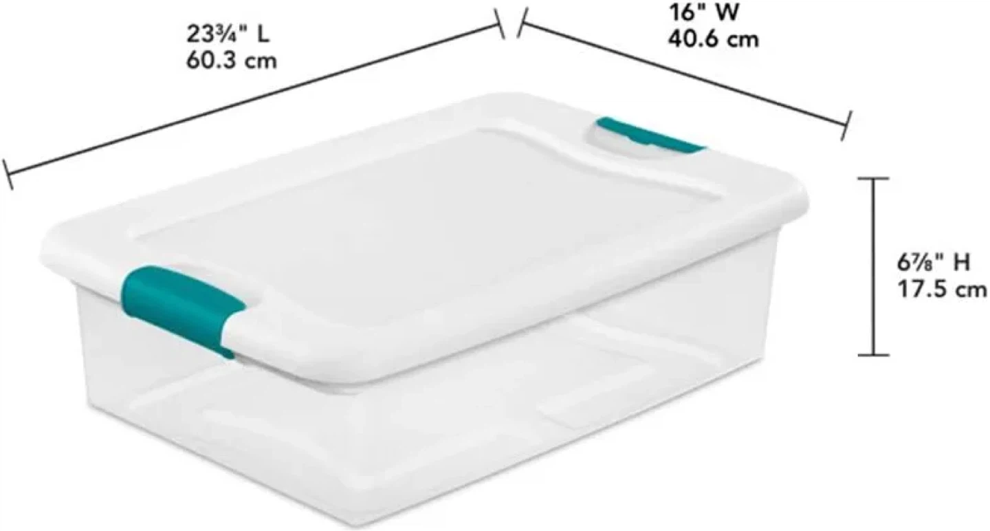 Sterilite Latching Storage Box - White