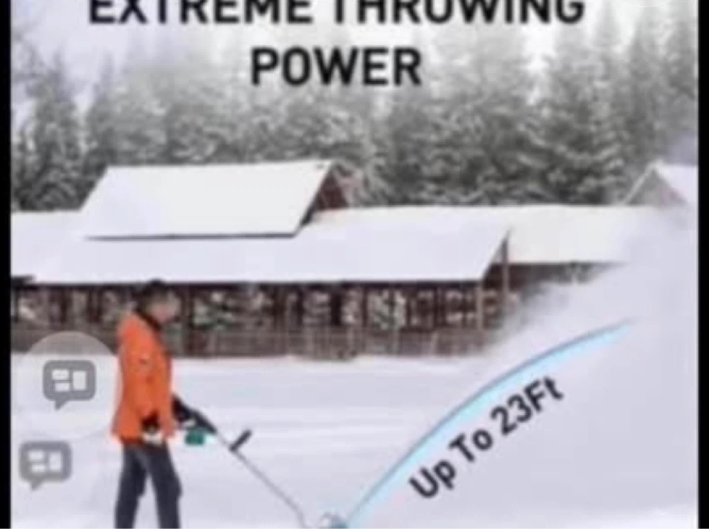 Cordless Electric Snow Blower with battery