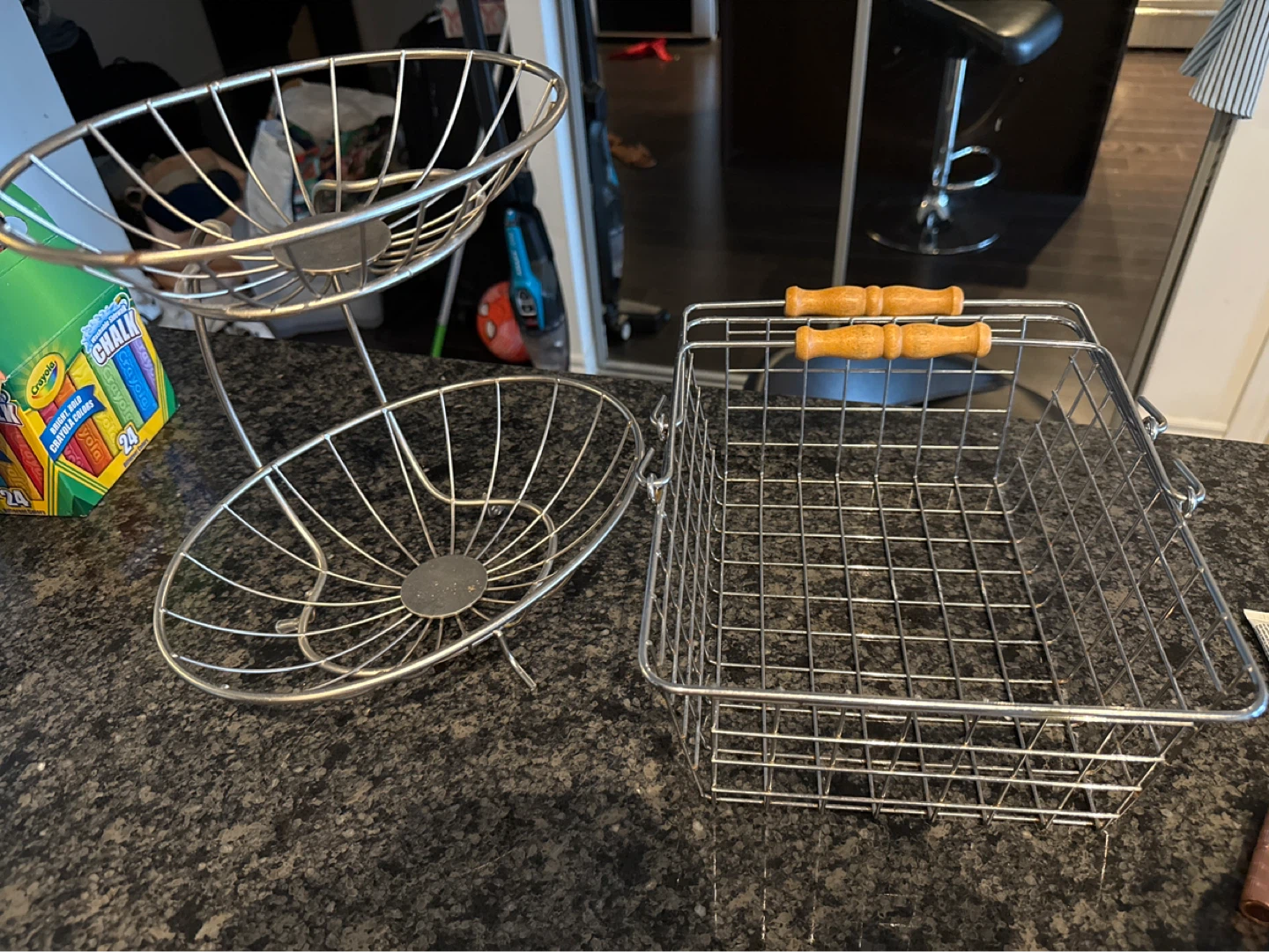 Metal Fruit Basket and Wire Bin