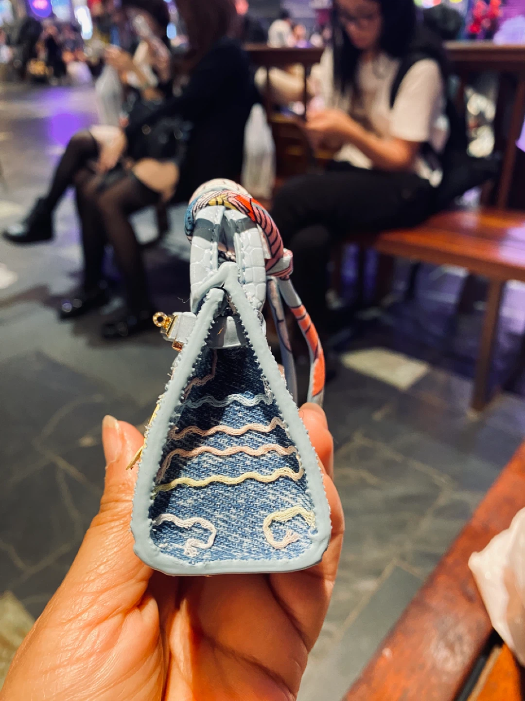 Denim Mini Handbag Charm - photo 2