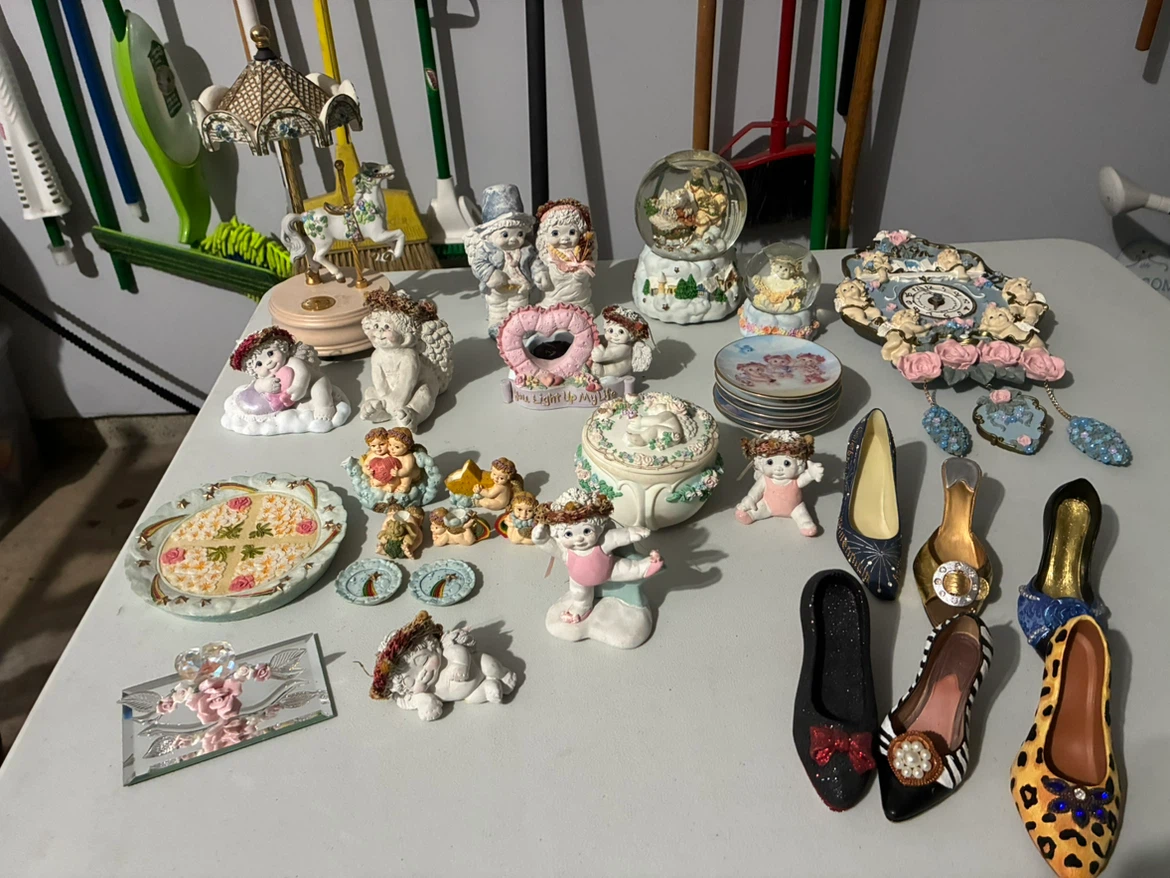 Collection of Cherub and Shoe Figurines
