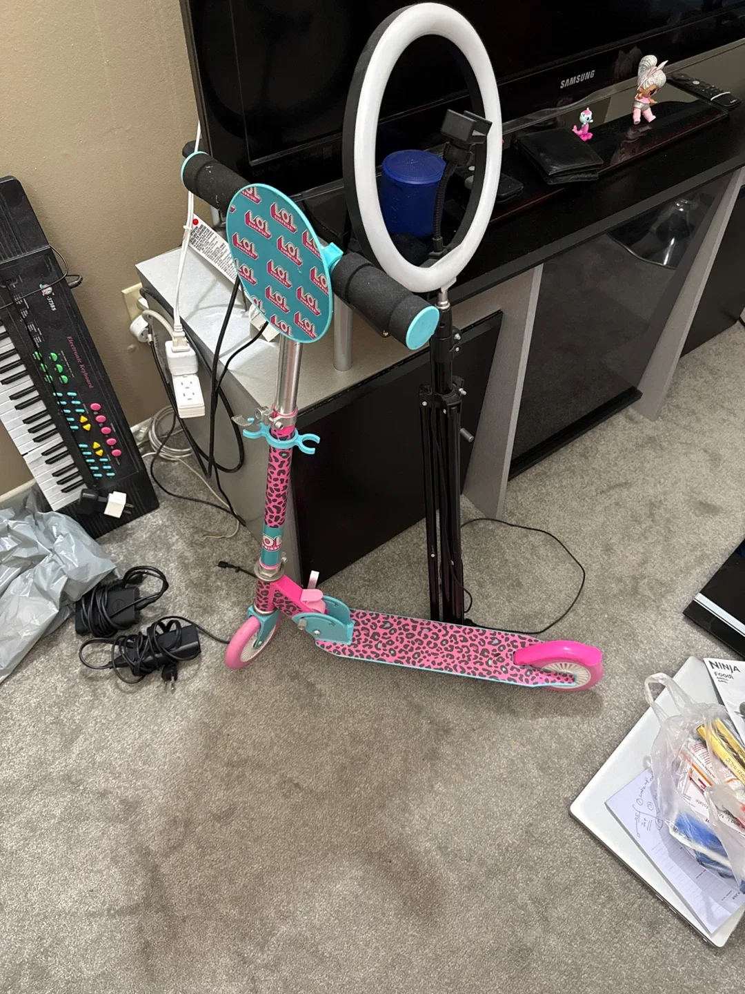 LOL Surprise Pink Leopard Print Scooter