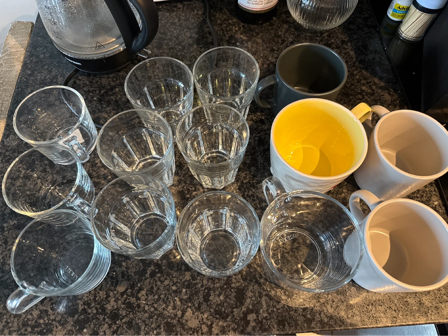 Assorted Mugs and Glasses Set
