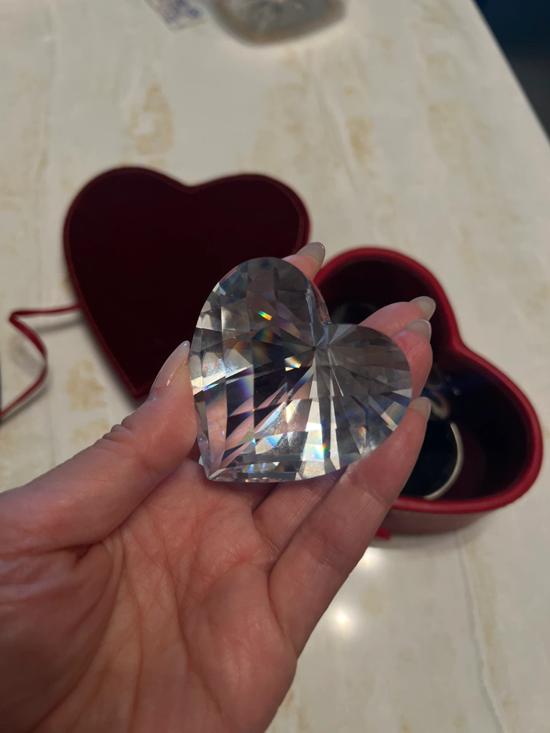 Swarovski Heart-Shaped Crystal Paperweight/figurine