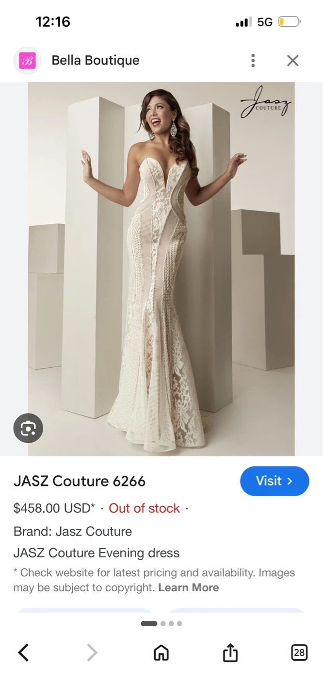 JASZ Couture Brand New 6266 Evening Dress size 2 - photo 4
