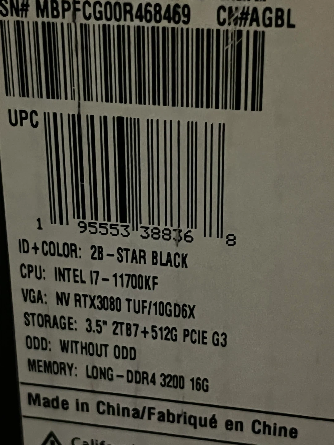 ROG Strix Gaming PC {Intel i7+RTX 3080} - photo 3
