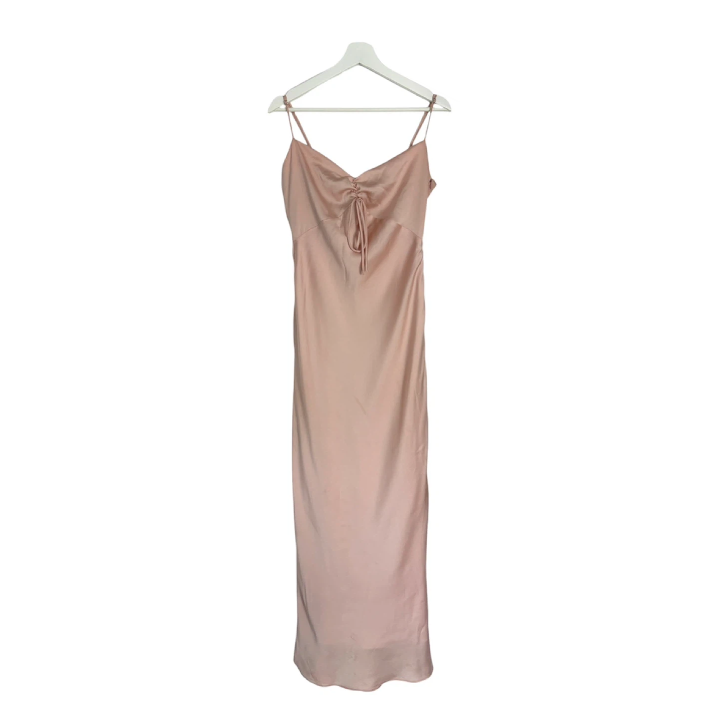 Park & Fifth Pink York Maxi Dress Size M Ruched Slip Wedding - photo 3