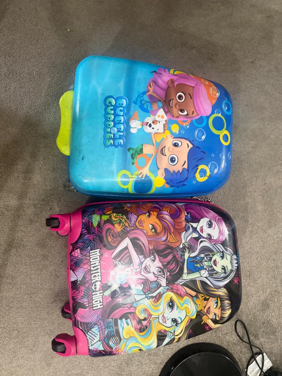Monster High and Bubble Guppies Kids Suitcases