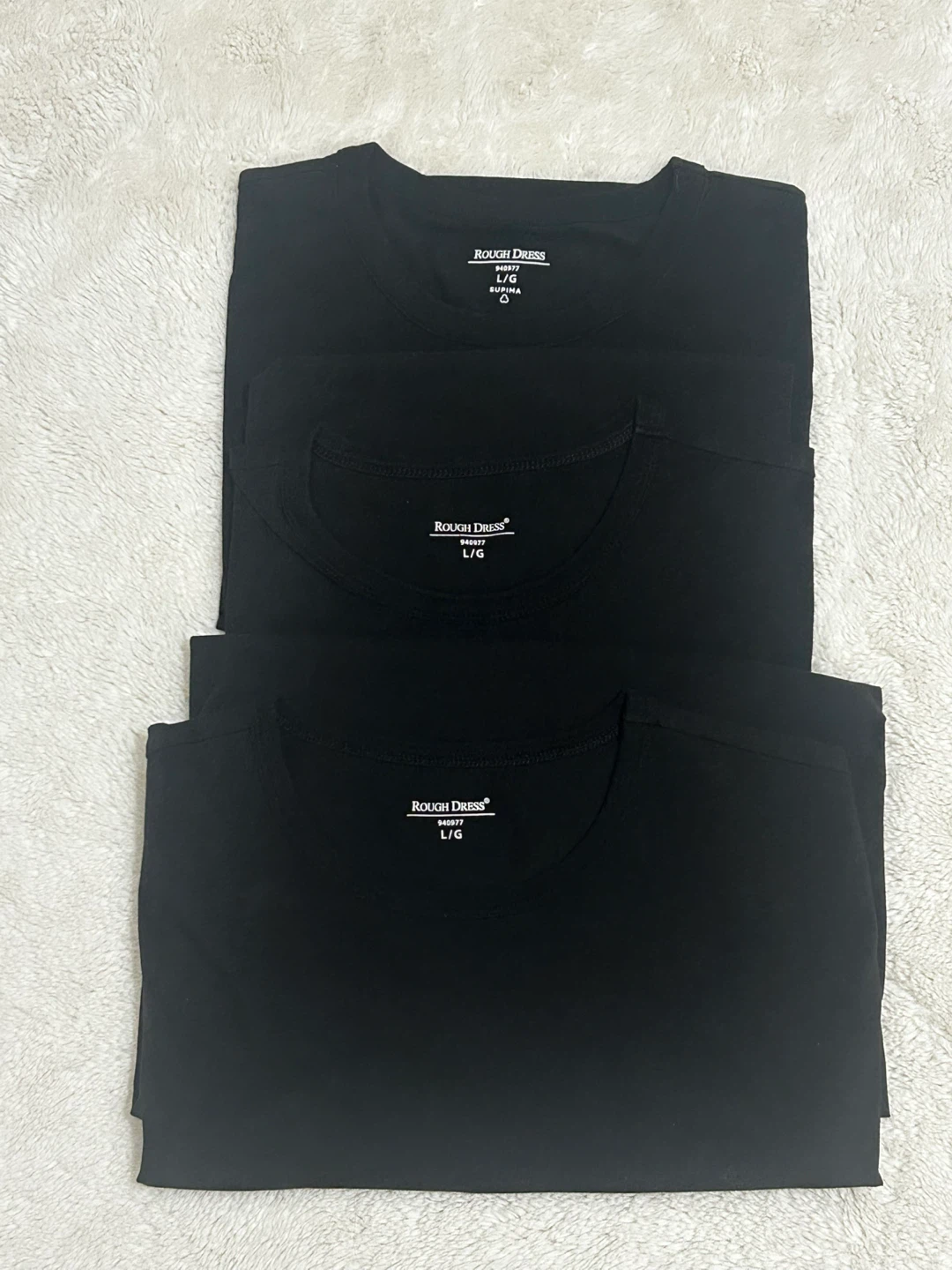 ROUGH DRESS Black T-shirts - Size L/G - photo 3