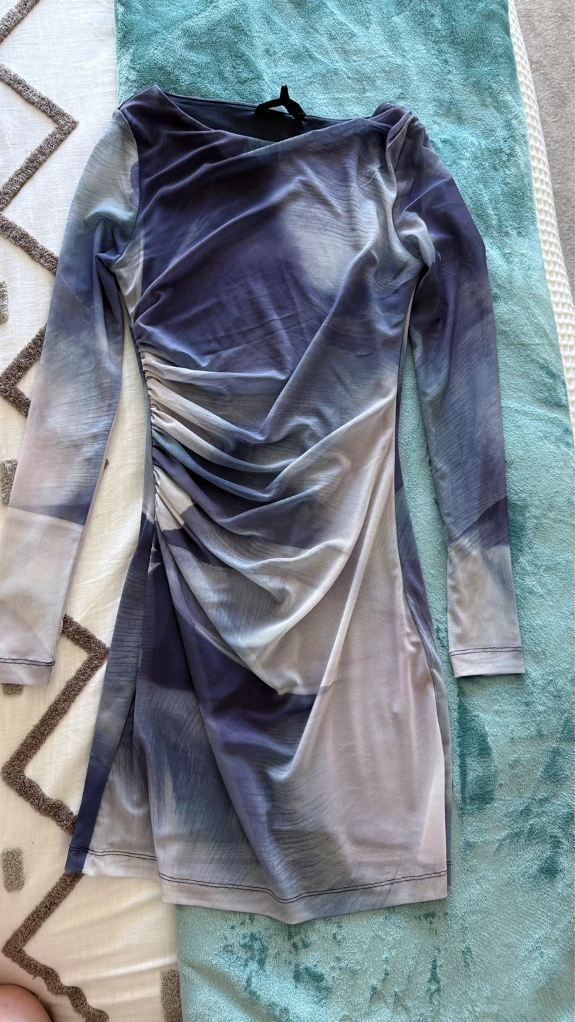 Dynamite Ruched Mesh Dress TP/XS