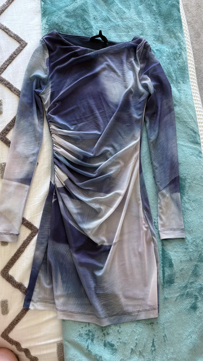 Dynamite Ruched Mesh Dress TP/XS