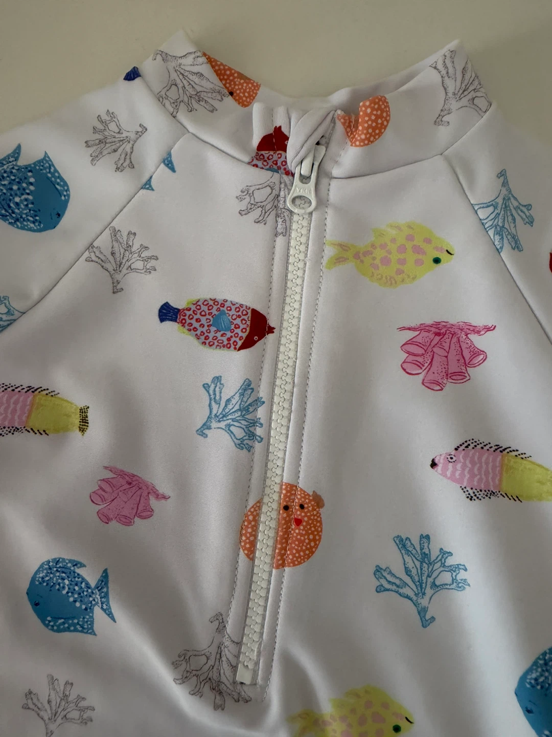 Little Earthling Rash Guard Swimsuit 6-9M Fish Print - photo 4