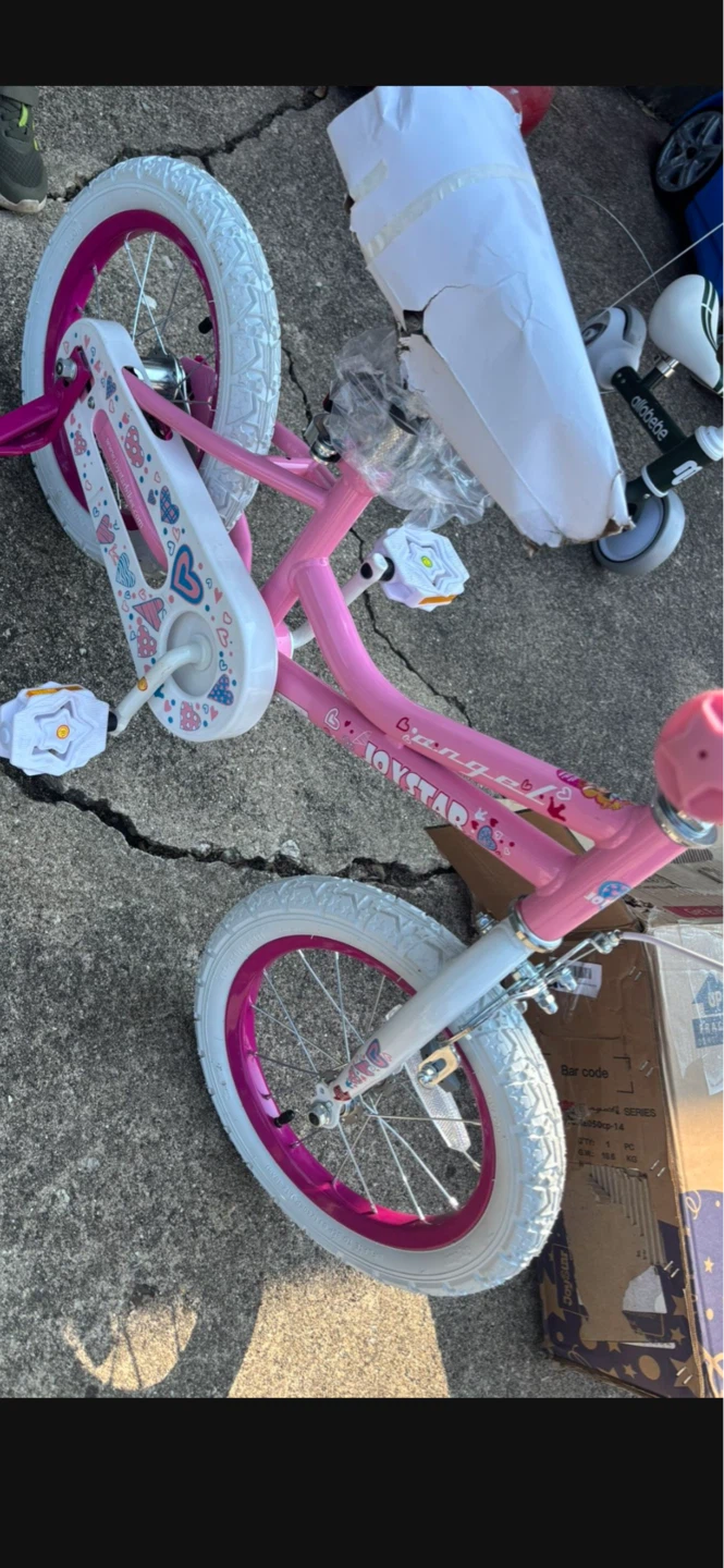 Pink 14" Bicycle With Training Wheels - photo 2