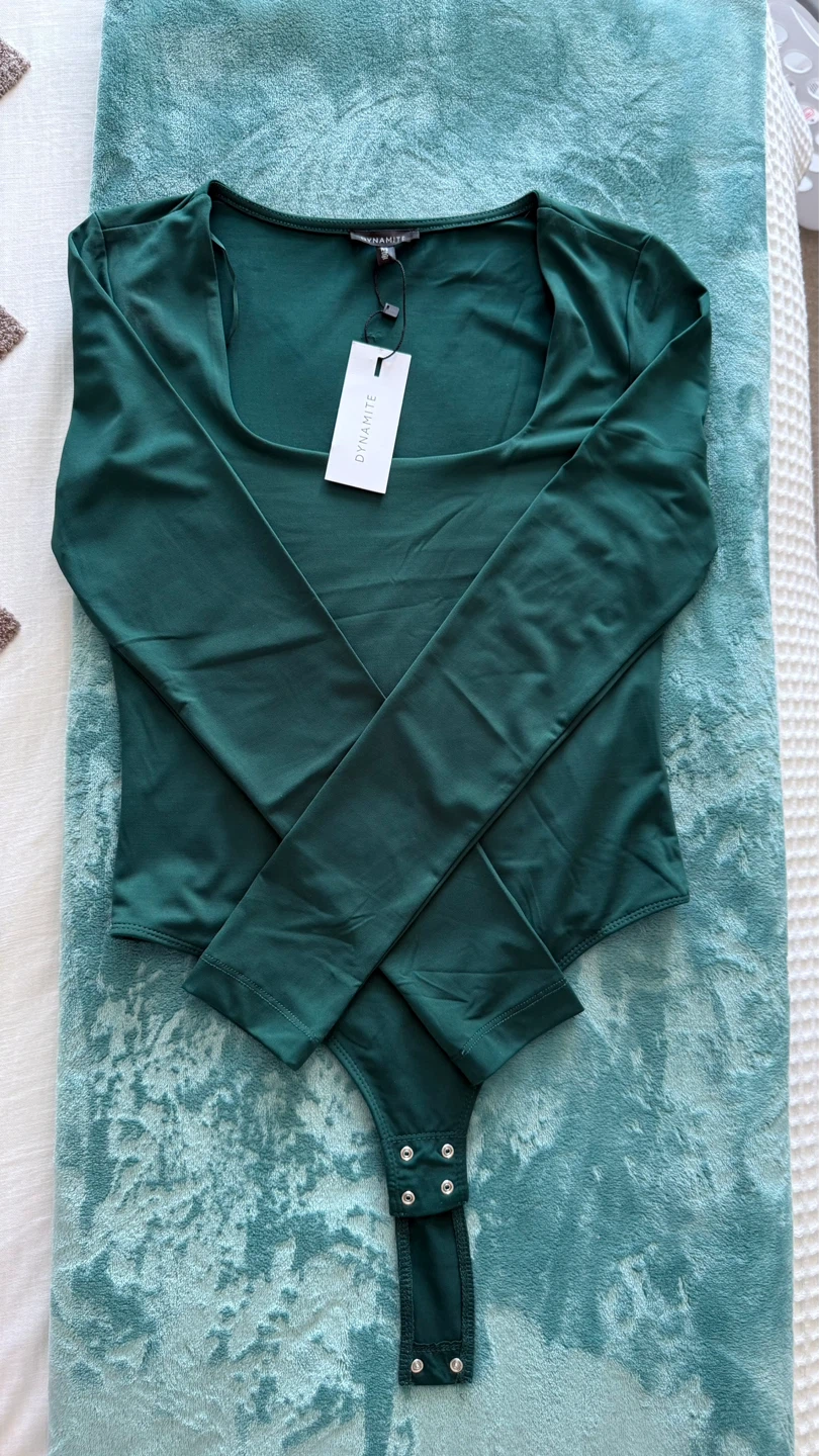 Dynamite Long Sleeve Bodysuit - Green