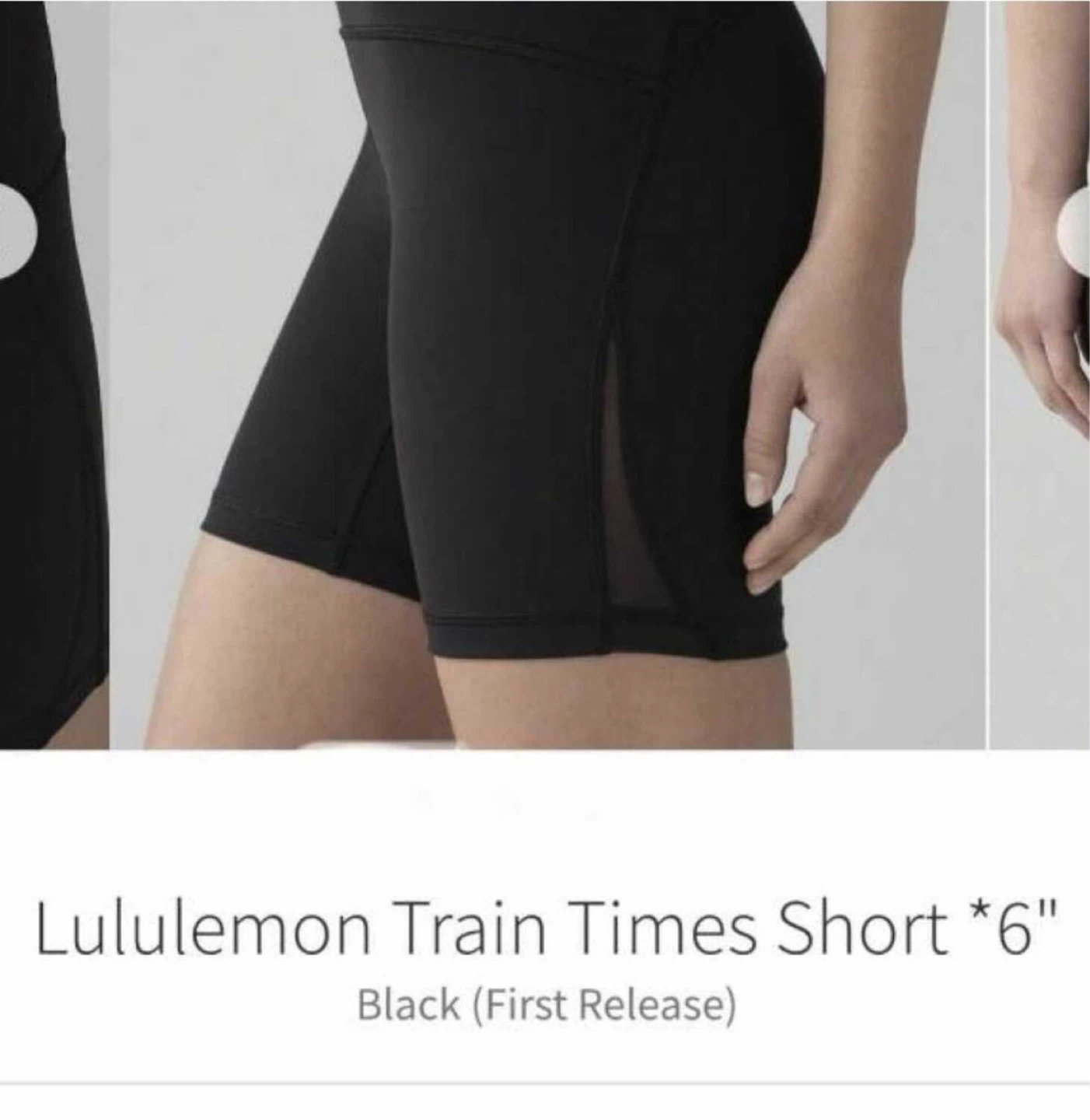 Lululemon Train Times Short Black Size 6