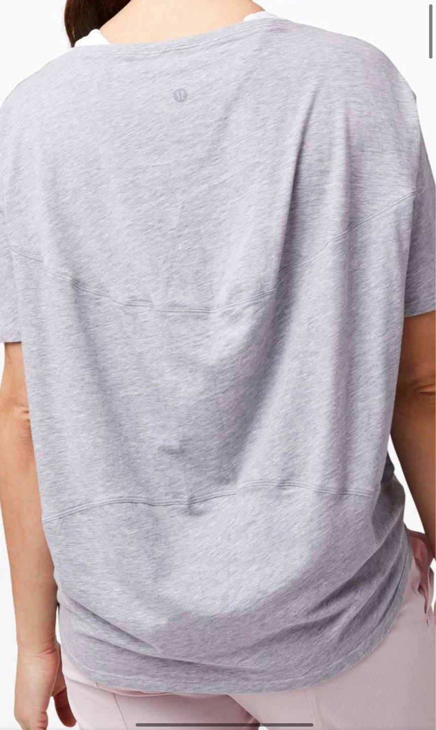 Lululemon Back In Action Short Sleeve Heathered Magnet Grey - photo 2