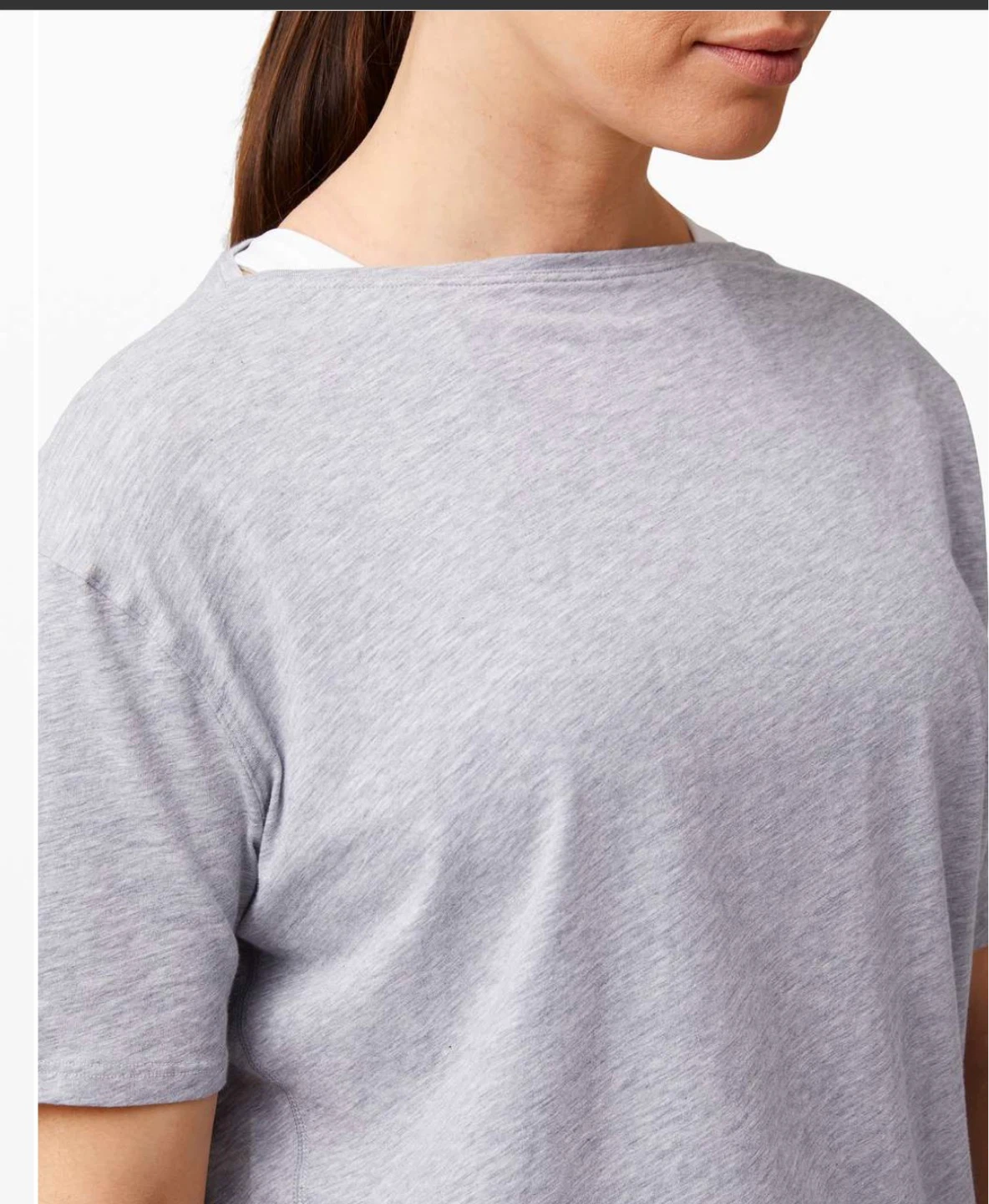 Lululemon Back In Action Short Sleeve Heathered Magnet Grey - photo 3