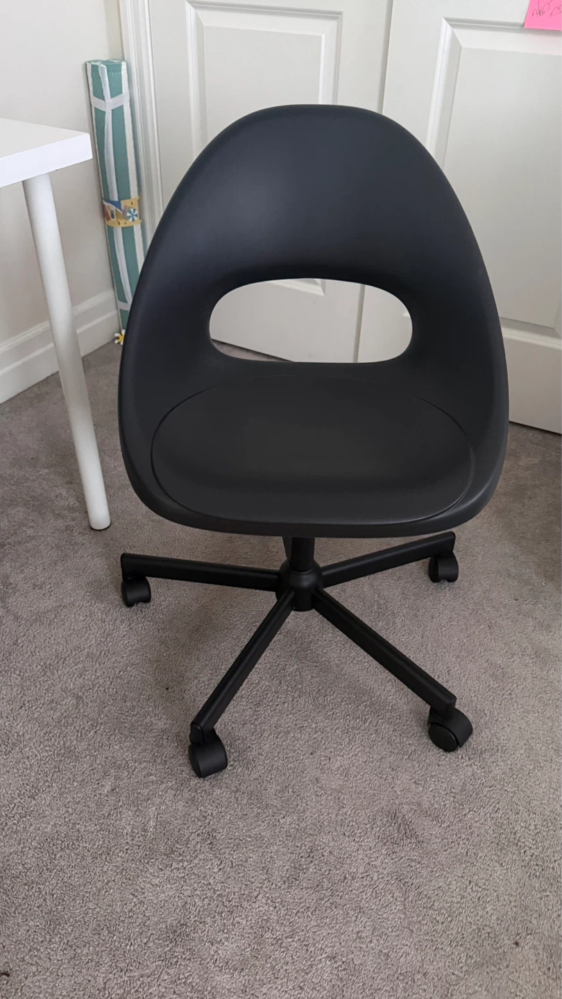 Black Office Chair with Wheels
