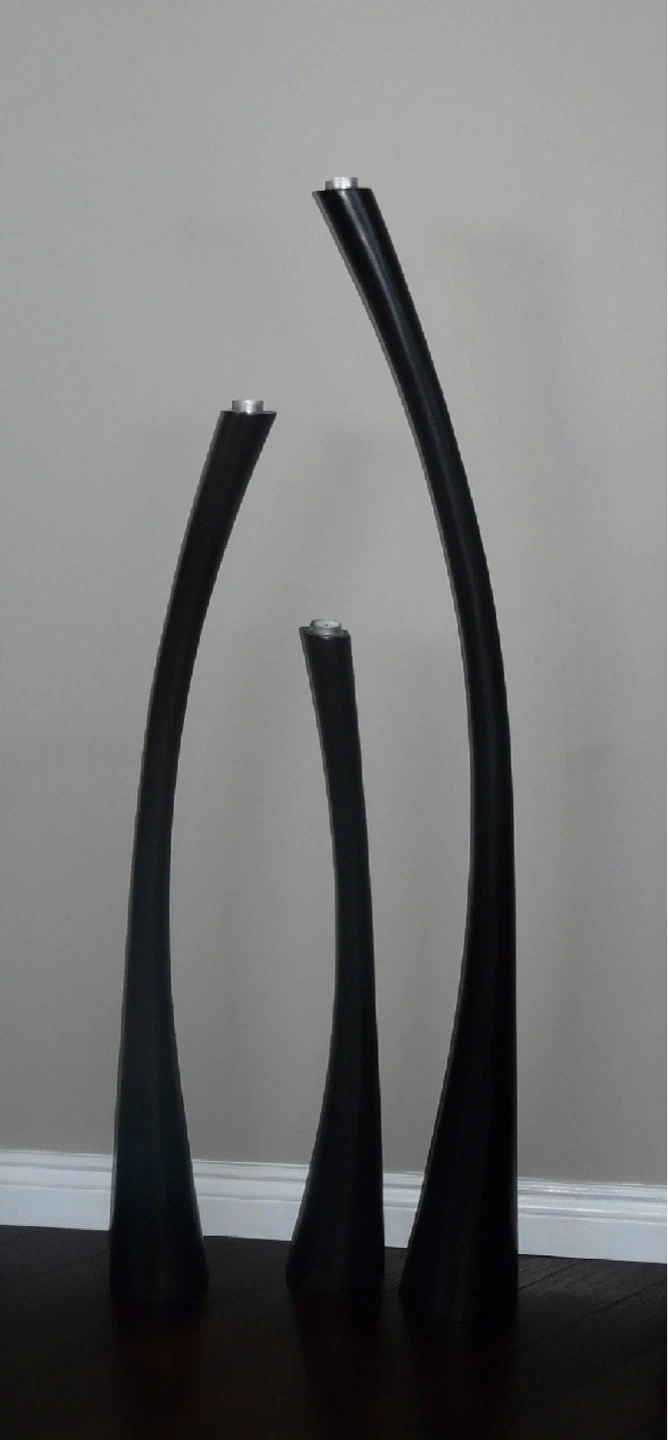 Tall Wood Candle Holders
