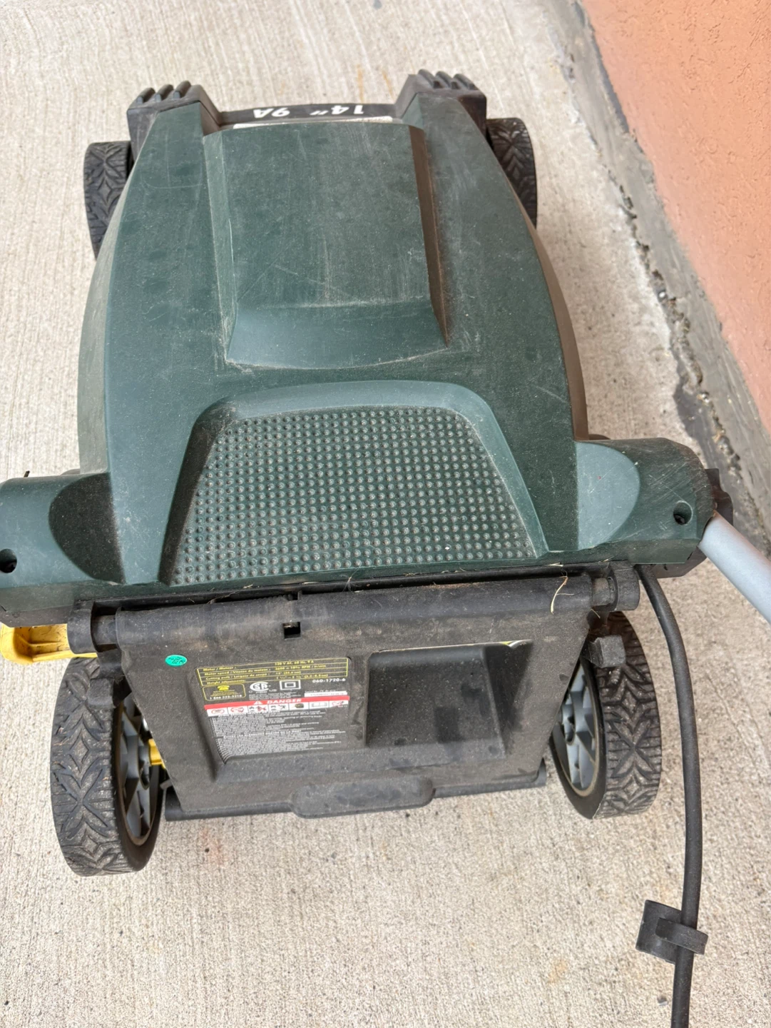 Green Electric Lawn Mower 14" Deck - photo 2