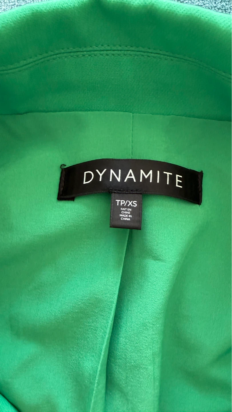 Dynamite Green Sleeveless Blazer Romper XS - photo 2