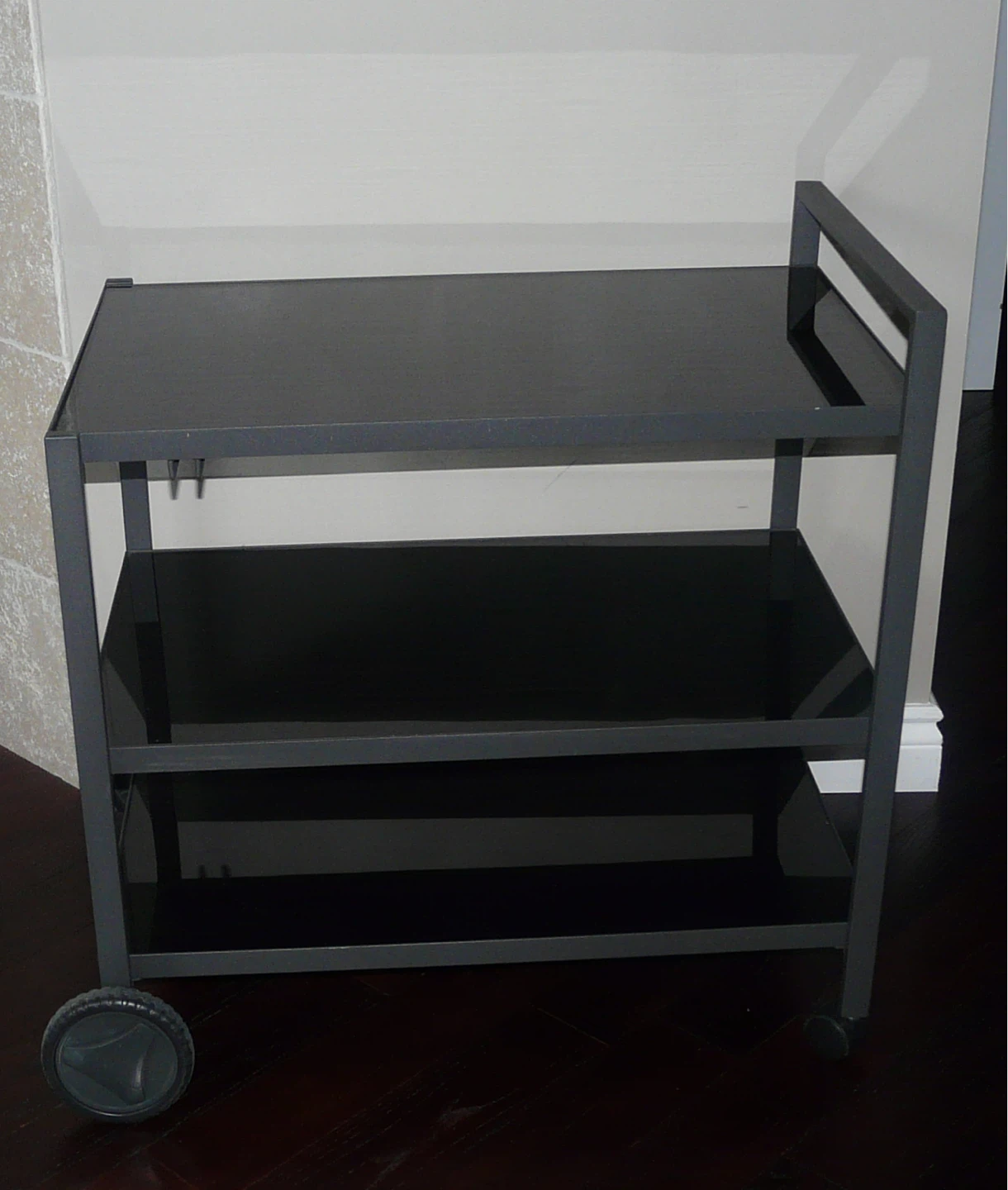 New Outdoor/Indoor Glass and Steel Serving Table