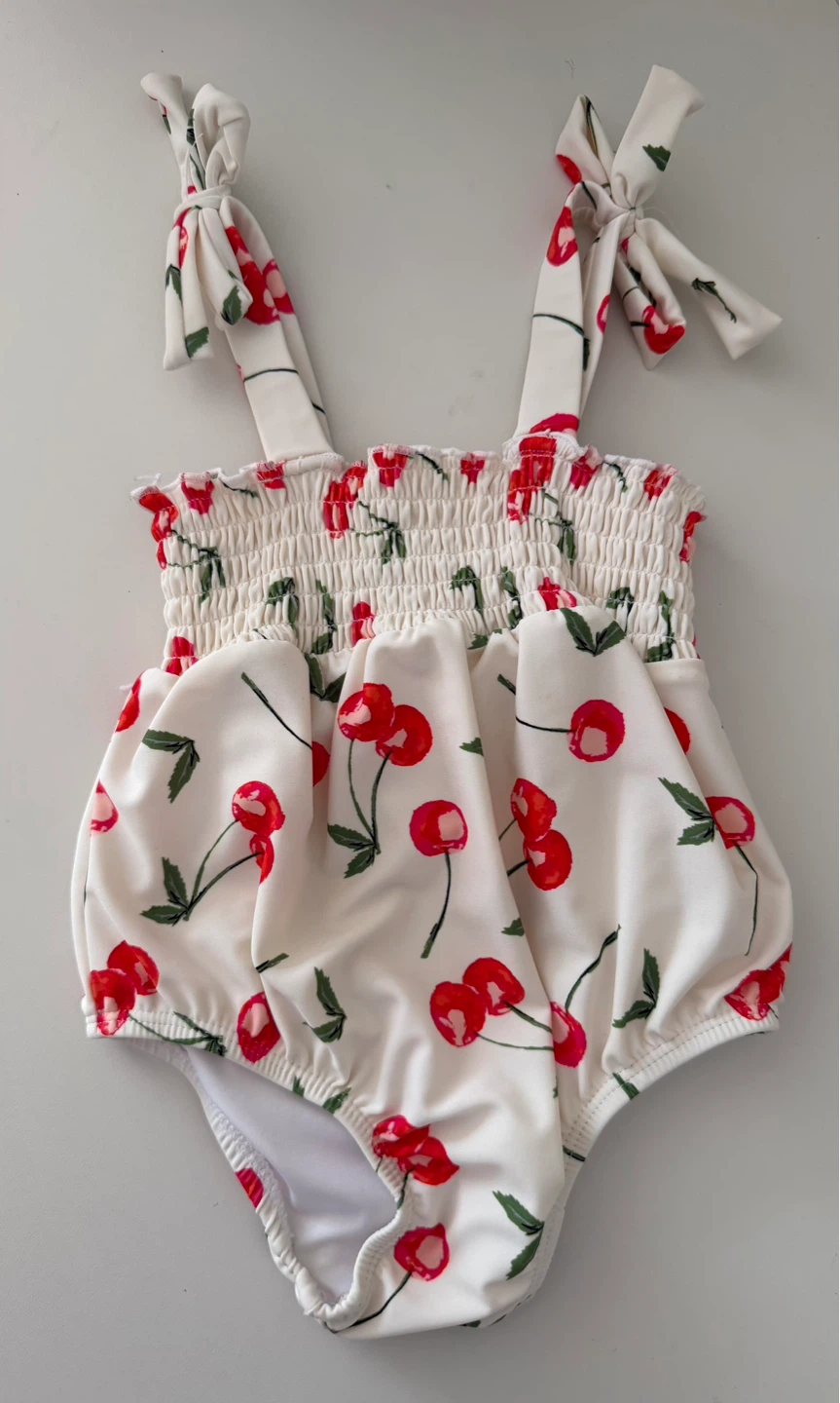 Jessica Simpson Baby Girl Cherry Swimsuit 18M - New