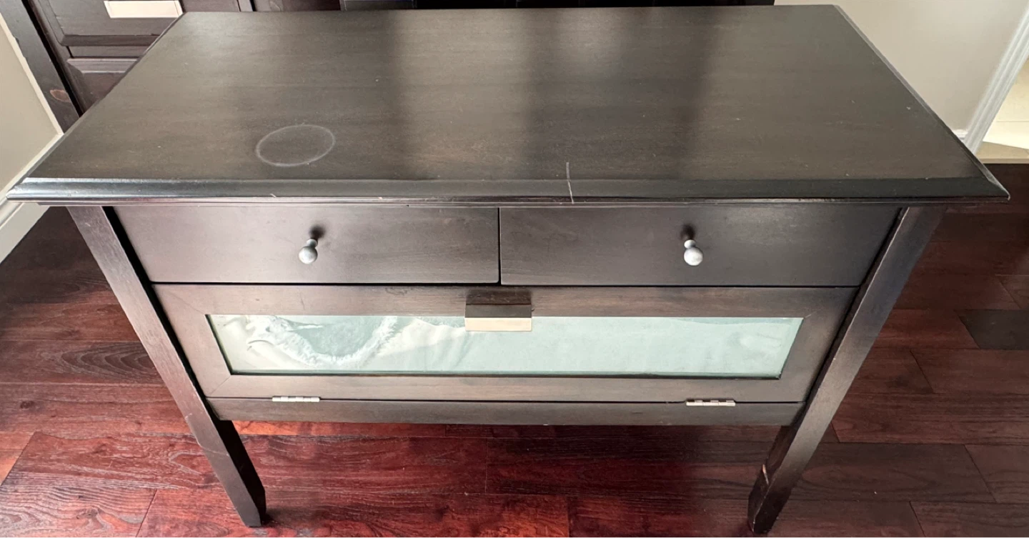 Genuine Wood/Glass Cabinet