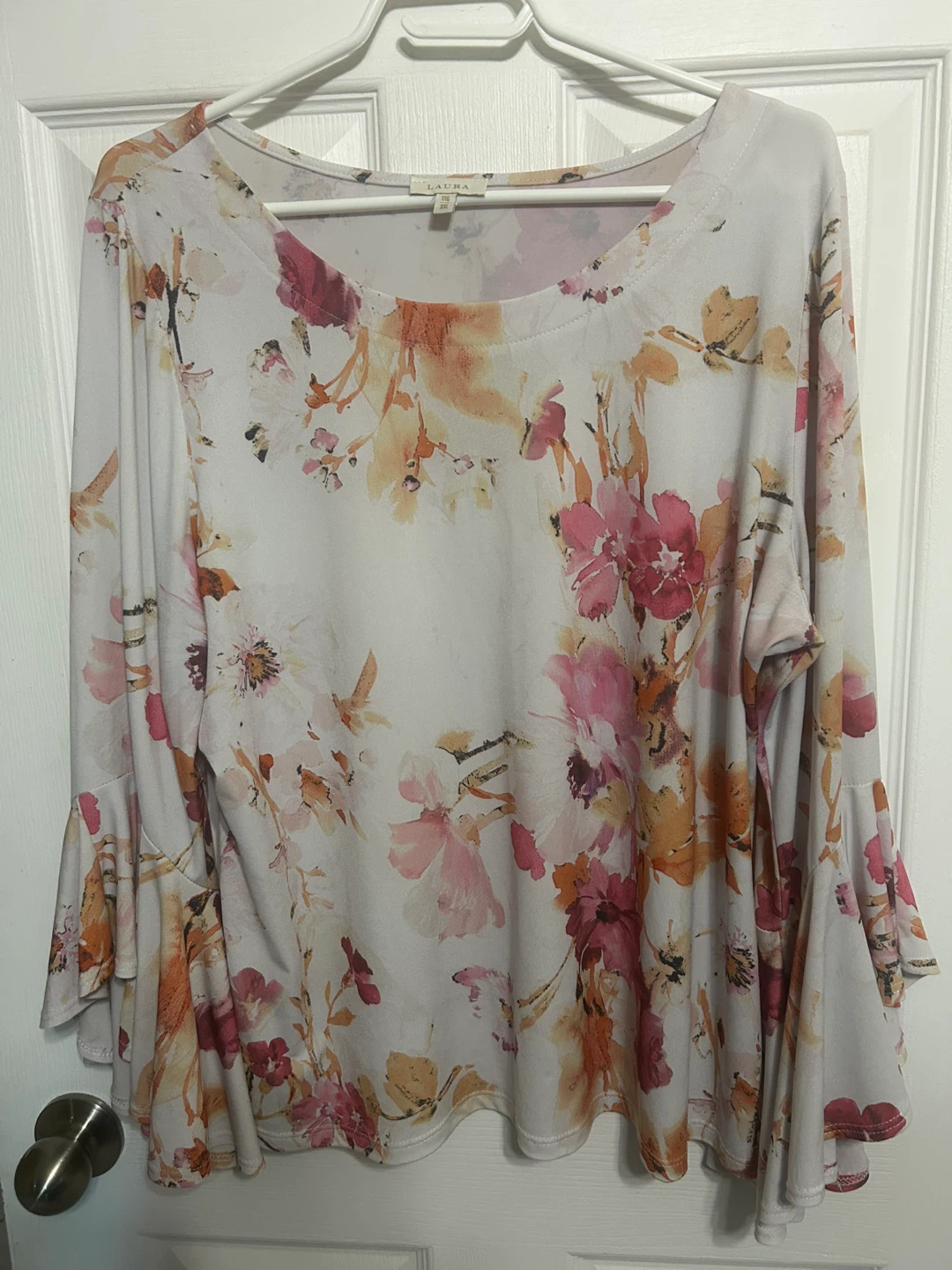Laura Women's Floral Bell Sleeve Top