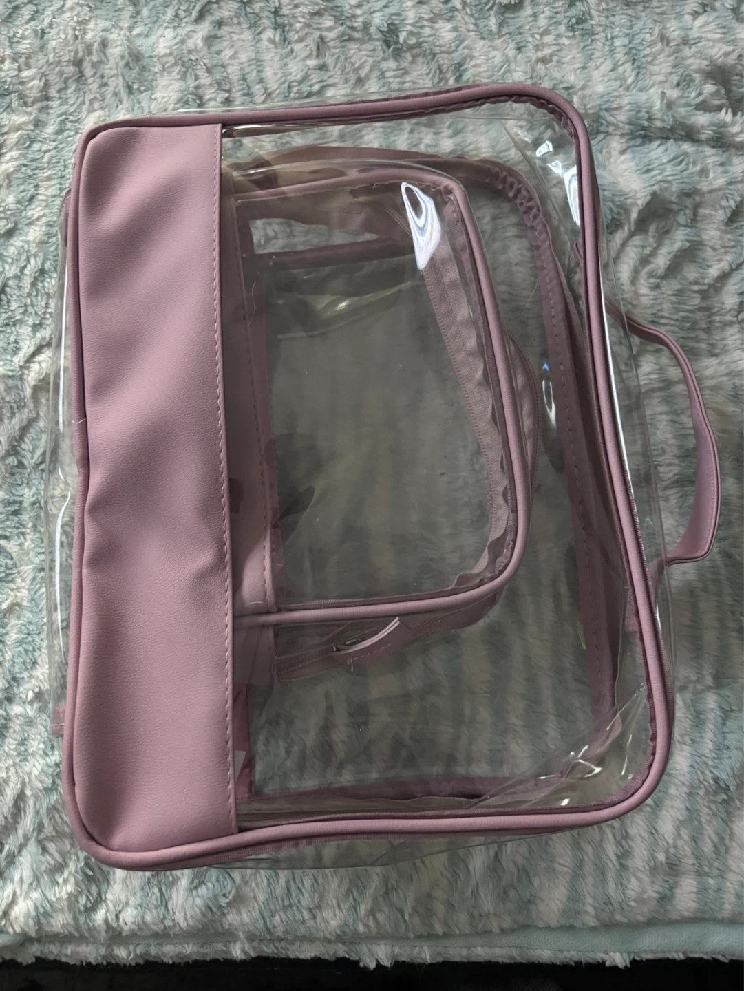 Clear Lavender Cosmetic Bags