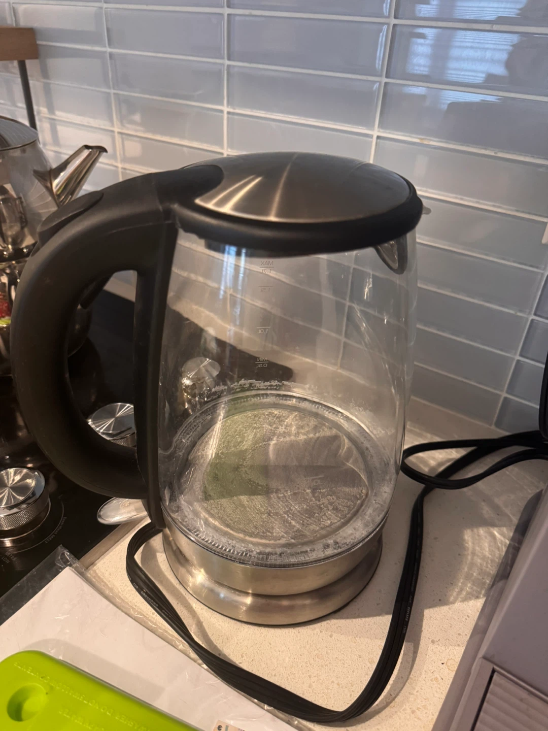 Glass Electric Kettle with Blue LED Light