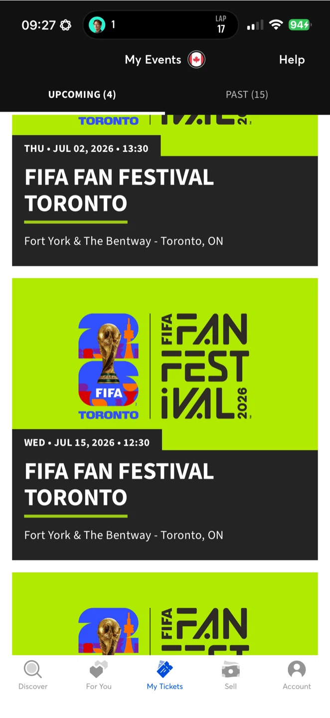 FIFA Fan Festival Toronto Tickets - General Admission