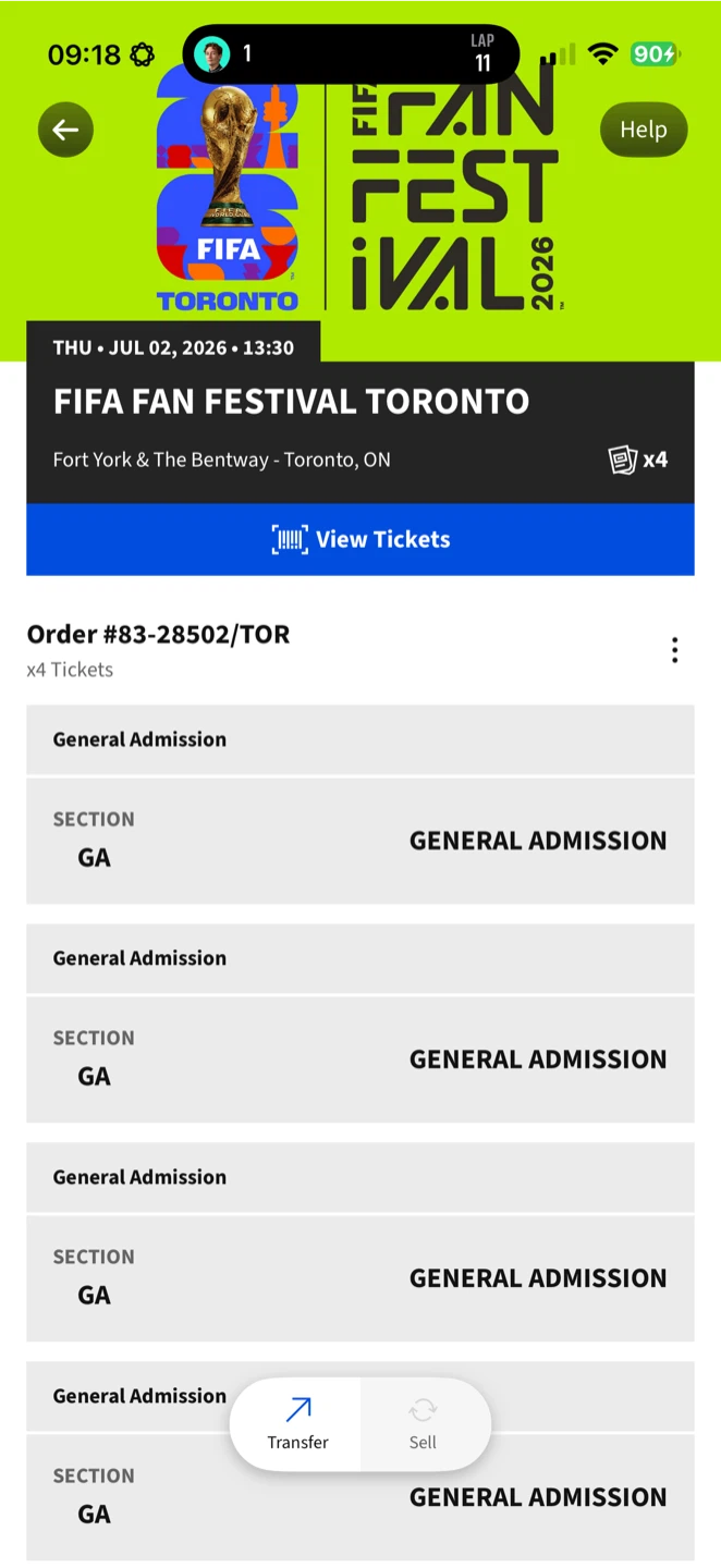 FIFA Fan Festival Toronto Tickets - General Admission - photo 3