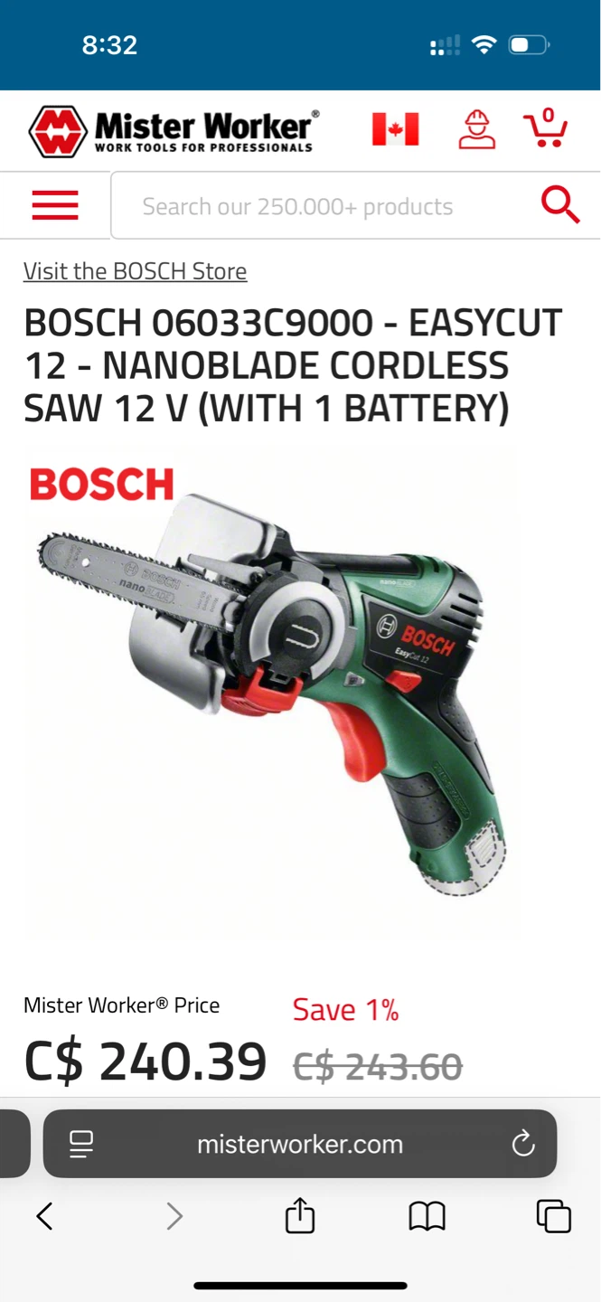 Bosch EasyCut 12 NanoBlade Cordless Saw - photo 3