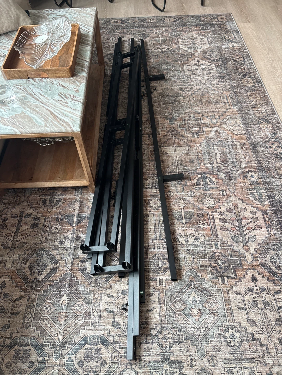 FREE QUEEN BEDFRAME WITH WOODEN SLATS